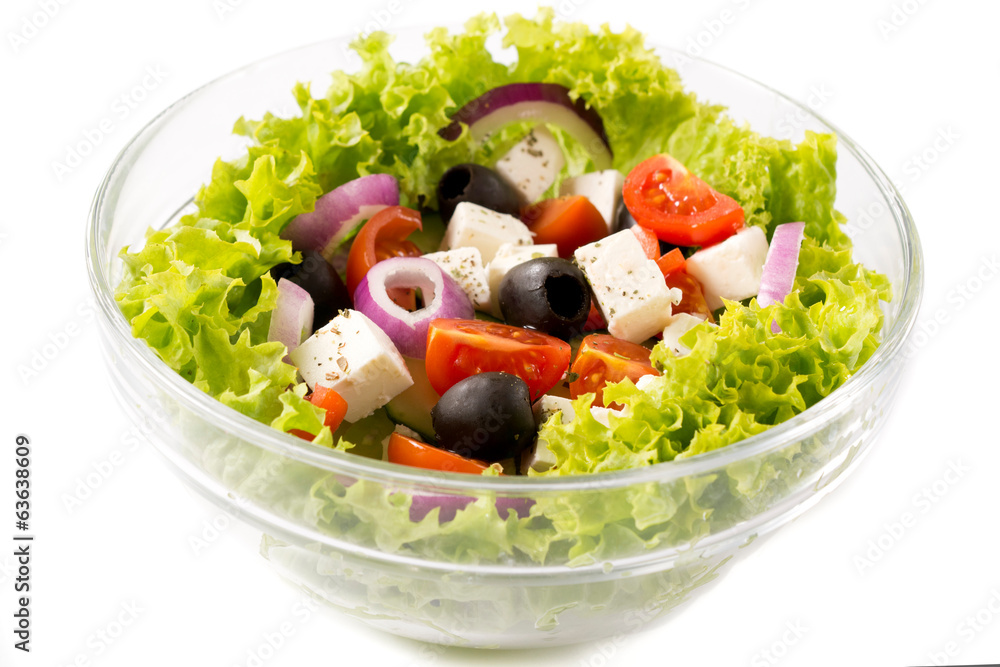 Spring salad isolated Spring salad isolated