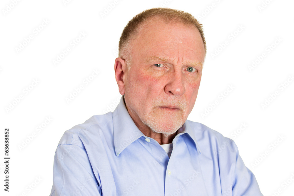 Grumpy, pissed off, unhappy old man Grumpy, pissed off, unhappy old man