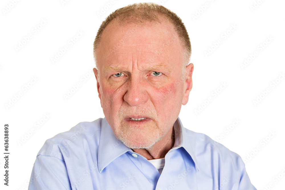 Grumpy, pissed off, unhappy old man Grumpy, pissed off, unhappy old man