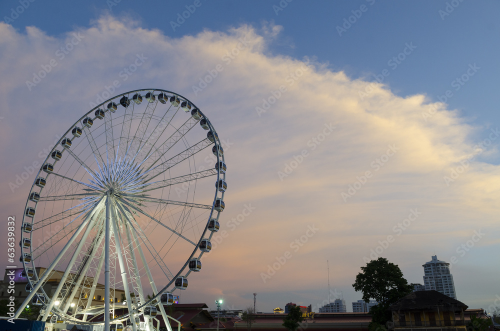 Ferris wheel Sunset. Ferris wheel Sunset.