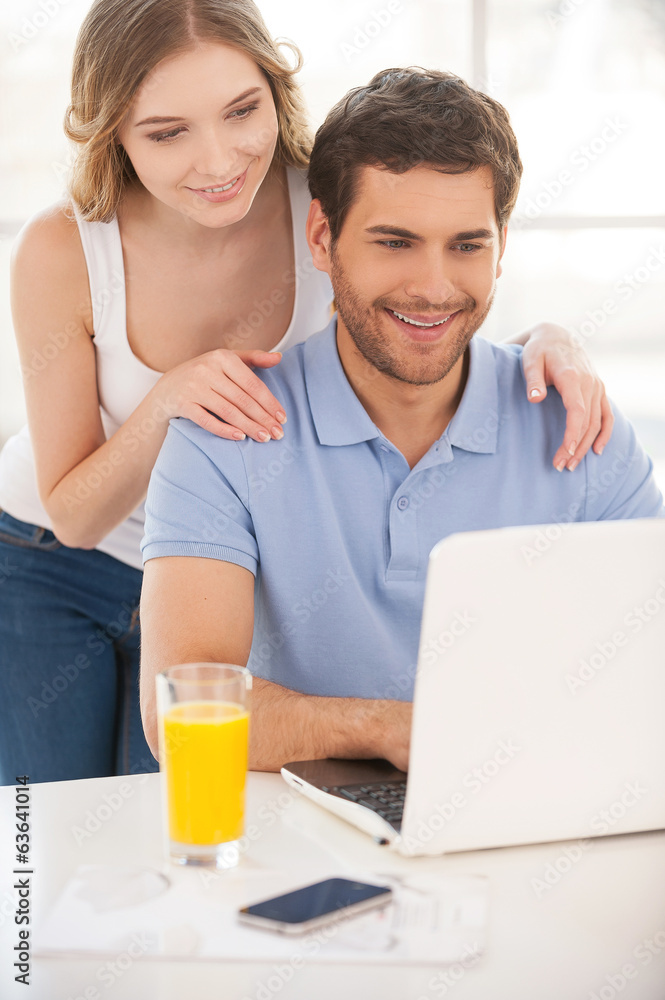 Surfing the net together. Surfing the net together.
