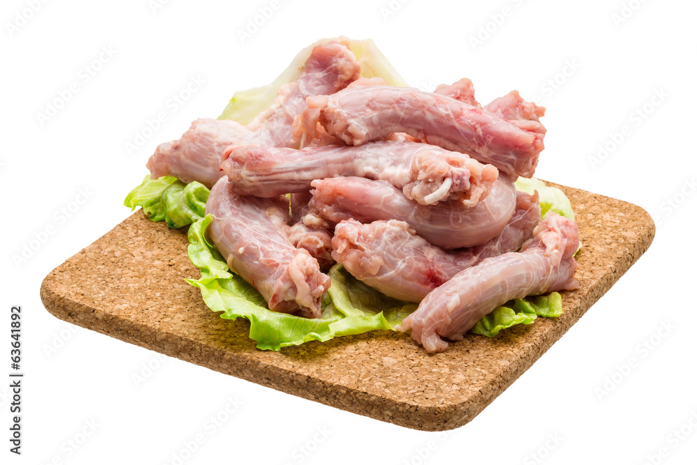 Raw chicken neck