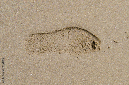 Close up of footprints on t...