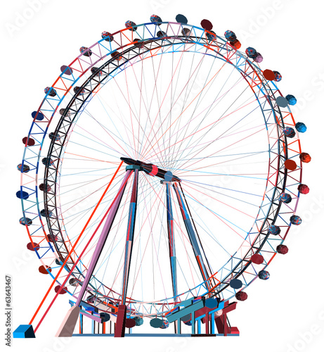 Colorful Double Carousel Vector