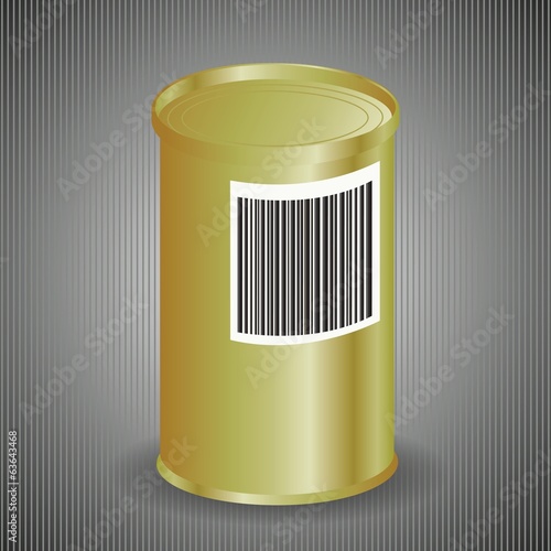 Yellow Metal Tin Can