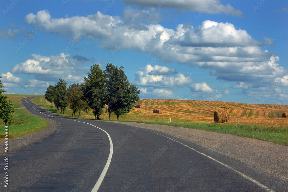 Fototapeta premium Belarus countryside road