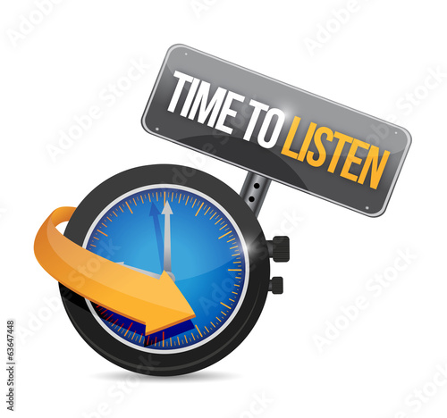 time to listen watch illustration design photo