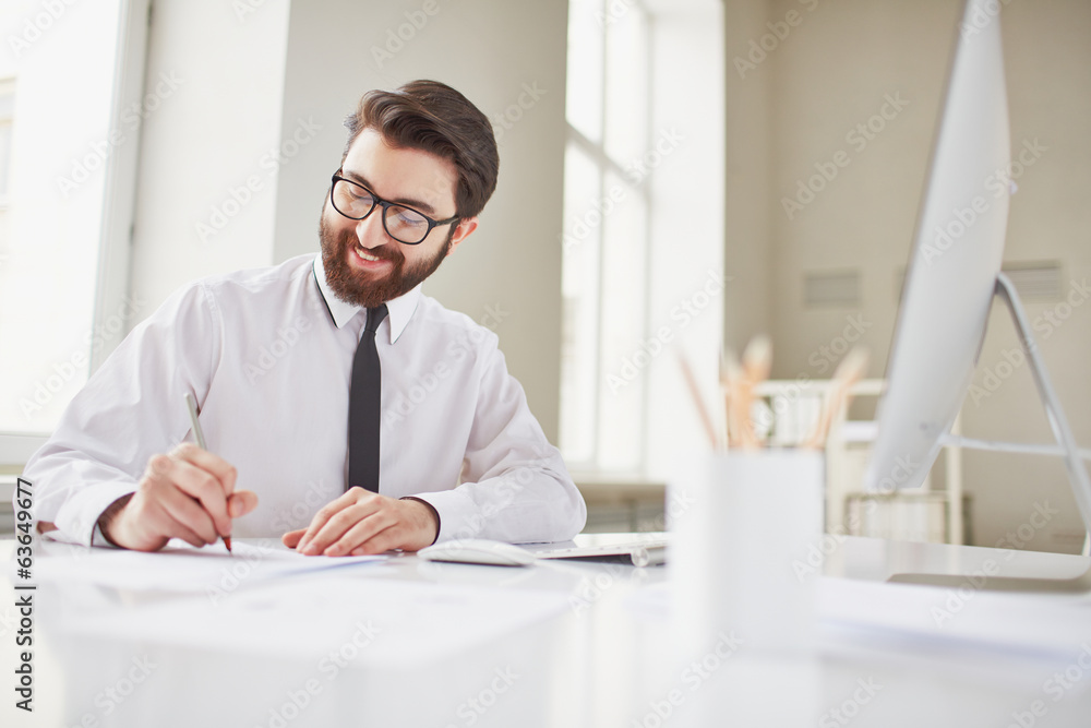 Businessman in office Businessman in office