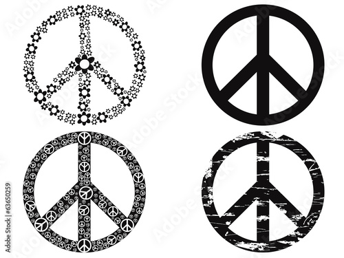 black peace symbol