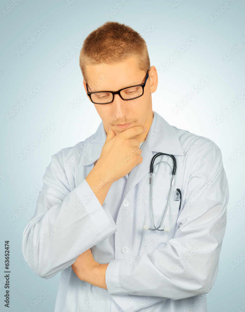 Pensive man doctor Pensive man doctor