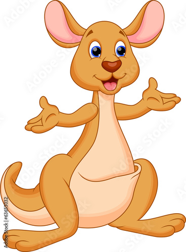 Funny kangaroo cartoon
