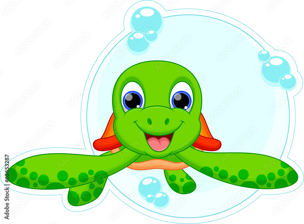 Obraz premium Cute turtle cartoon