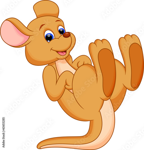 Funny kangaroo cartoon