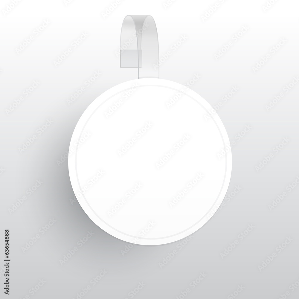 Vector Blank Round Wobbler with Transparent Strip Vector Blank Round Wobbler with Transparent Strip