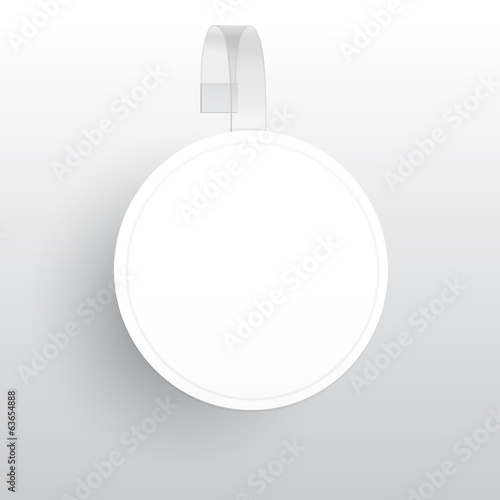 Vector Blank Round Wobbler with Transparent Strip