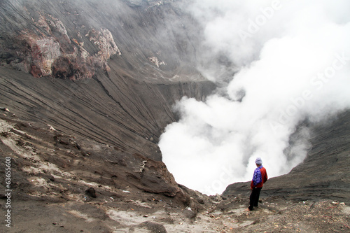 Man in crater