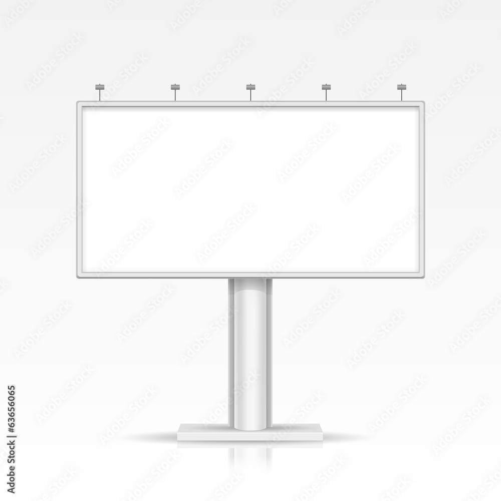 Blank Outdoor Billboard with Place for Message Blank Outdoor Billboard with Place for Message