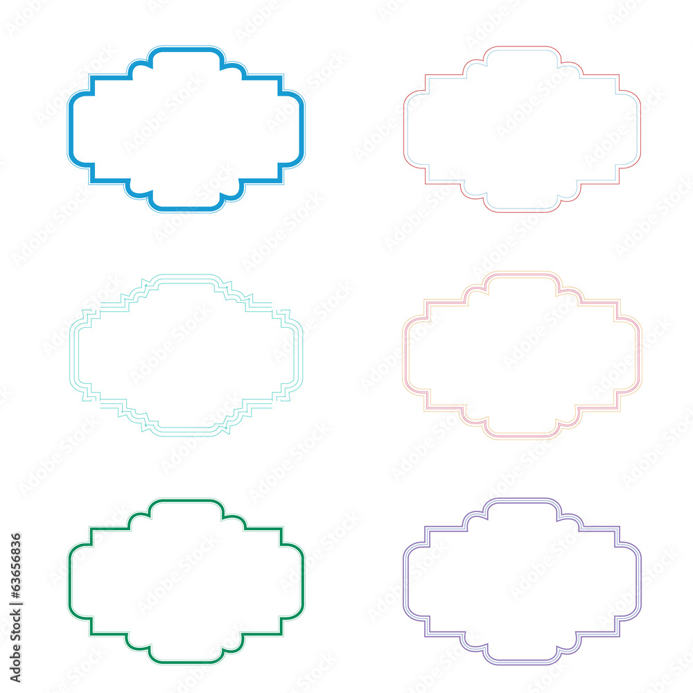 Fototapeta premium Frames pattern (set109)