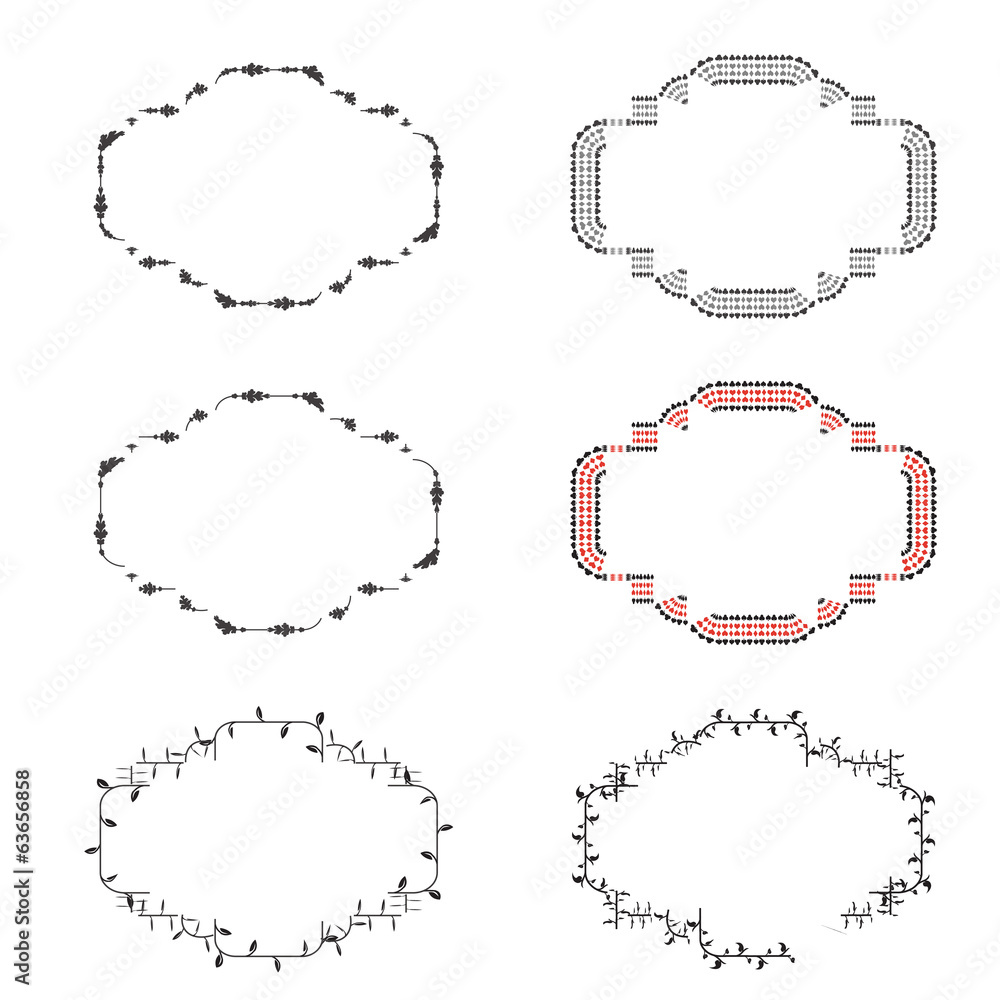 Fototapeta premium Frames pattern (set113)