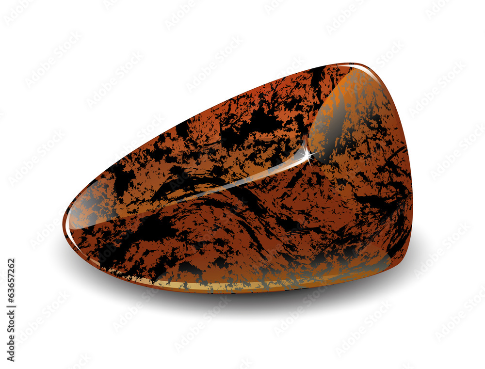 polished piece of obsidian - volcanic glass polished piece of obsidian - volcanic glass