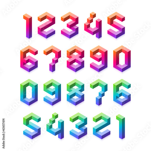 3D numbers set