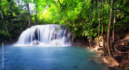 Fototapeta Naklejka Na Ścianę i Meble -  Tropical waterfall in Thailand, nature photography