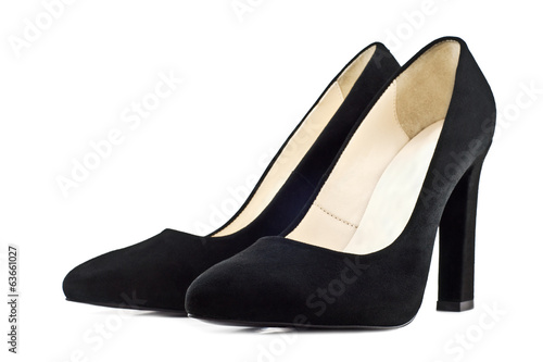 pair of black women's shoes