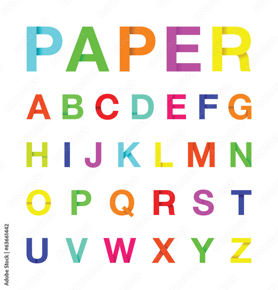 paper alphabet text