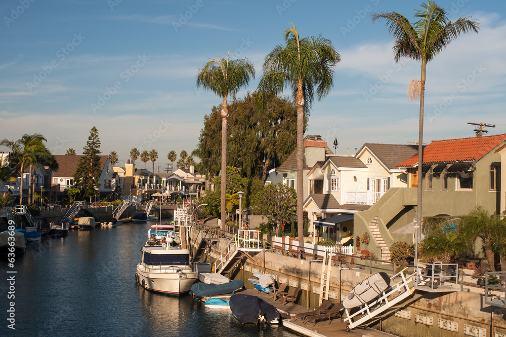 Fototapeta premium Naples canals in long beach, California