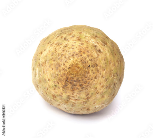 Celery root isolated on white background