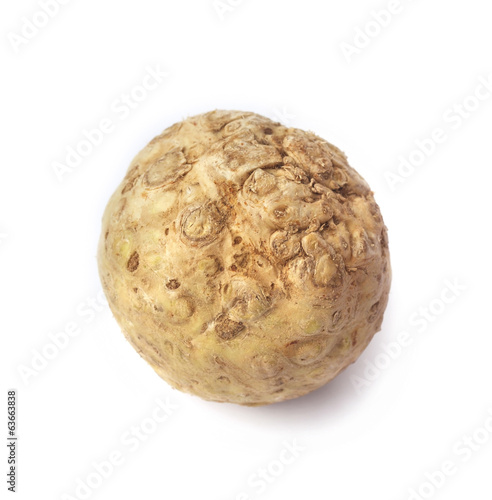 Celery root isolated on white background