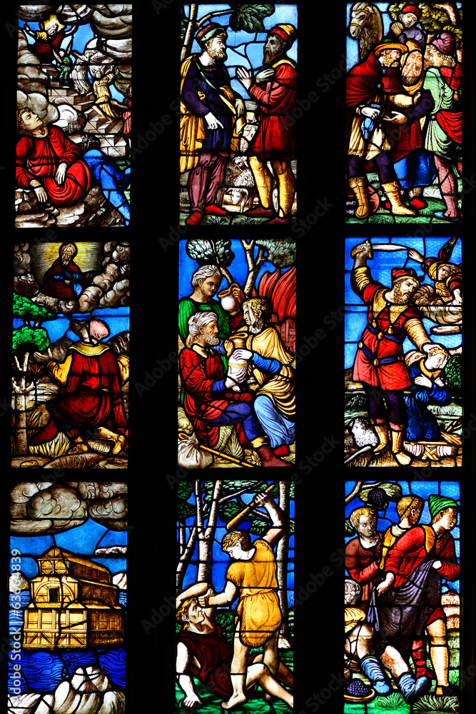 glass window old testament - Duomo Milan