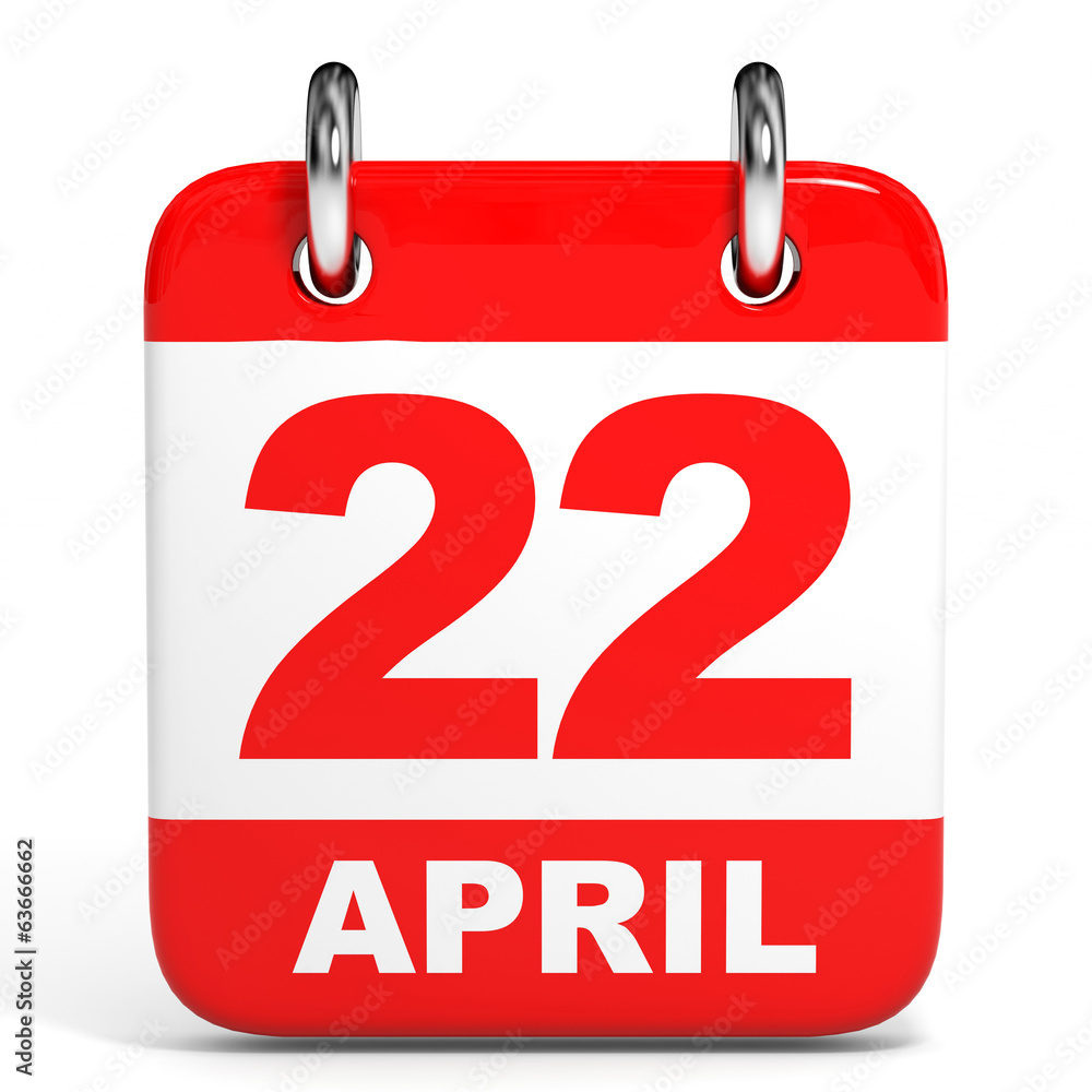 Calendar. 22 April. Calendar. 22 April.