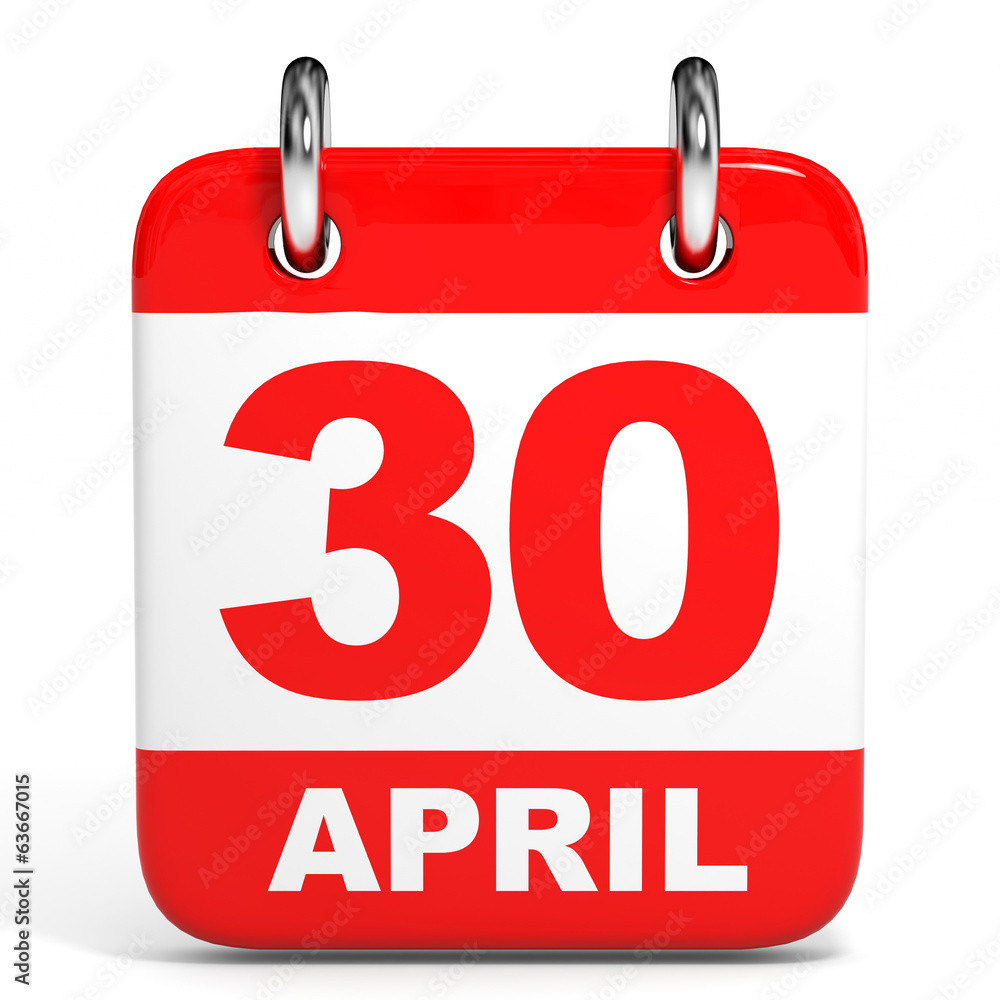 Calendar. 30 April. Calendar. 30 April.