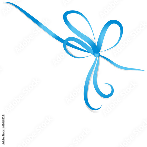 Blaue Schleife,Ecke,Band,frei,Geschenkband,Vektor