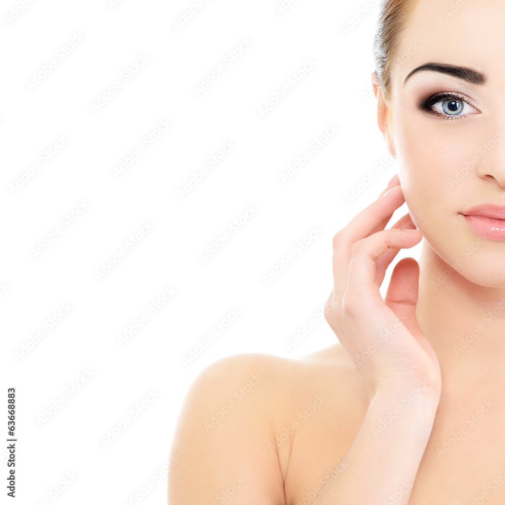 beauty girl portrait, young beautiful woman portrait with clean beauty girl portrait, young beautiful woman portrait with clean