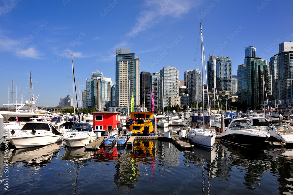 Vancouver skyline and marina - Canada