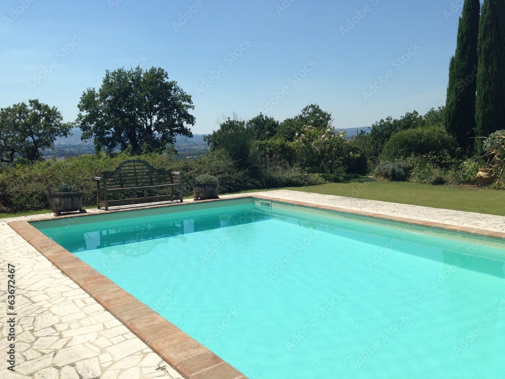 Fototapeta premium Swimming pool in a beautiful garden
