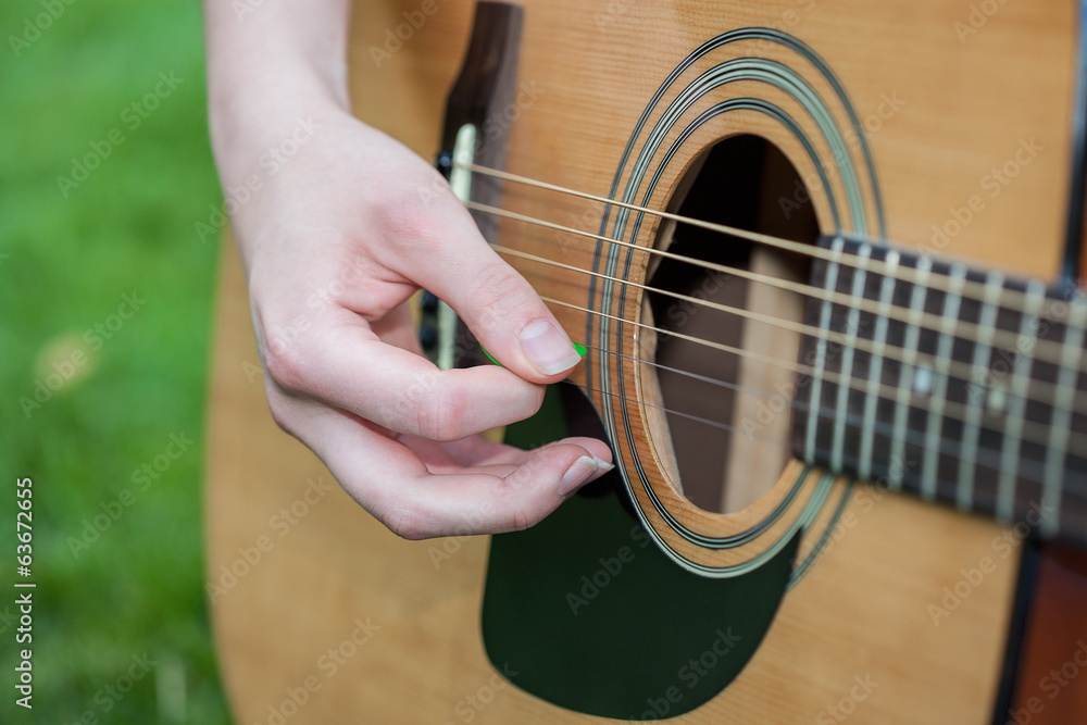 Fototapeta premium Guitar closeup