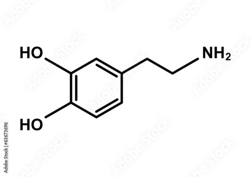 Chemische Formel für Neurotransmitter "DOPAMIN"
