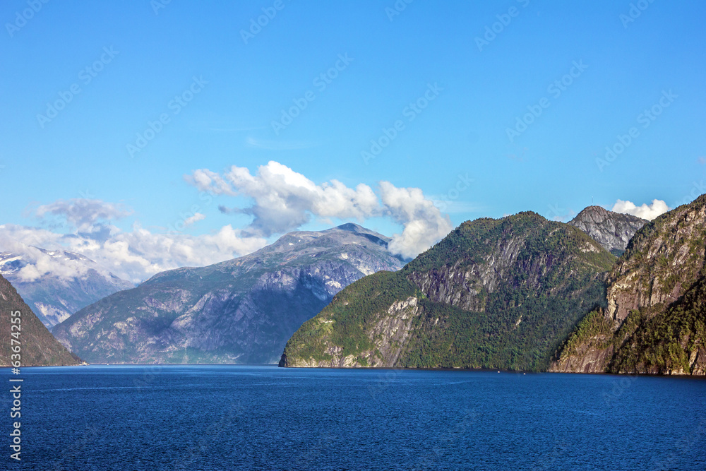 Norwegian fjords - seascape, Norway.