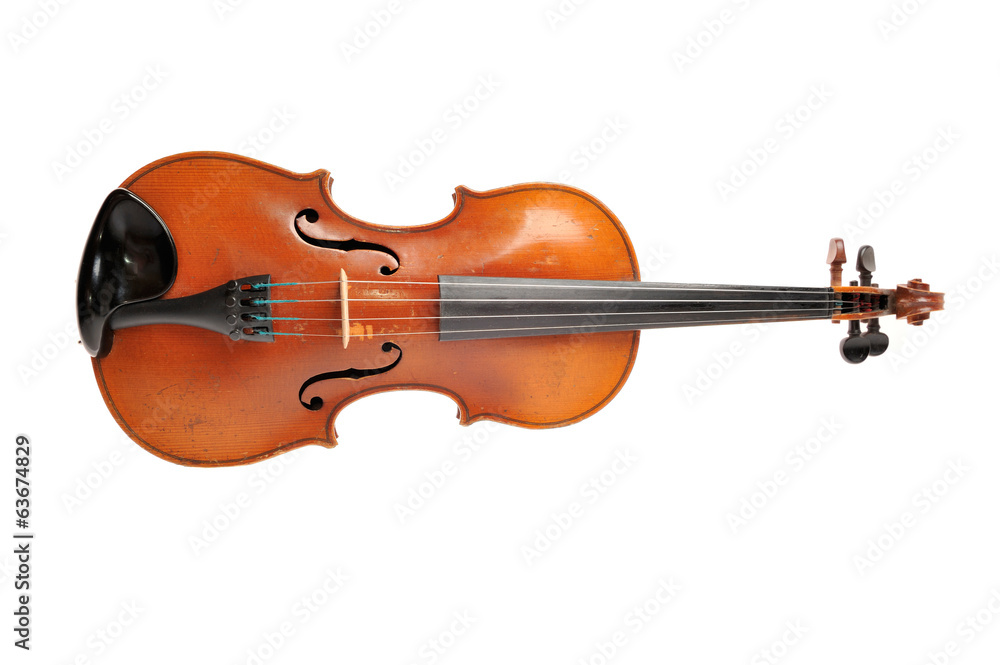 Fototapeta premium Violin isolated on white background