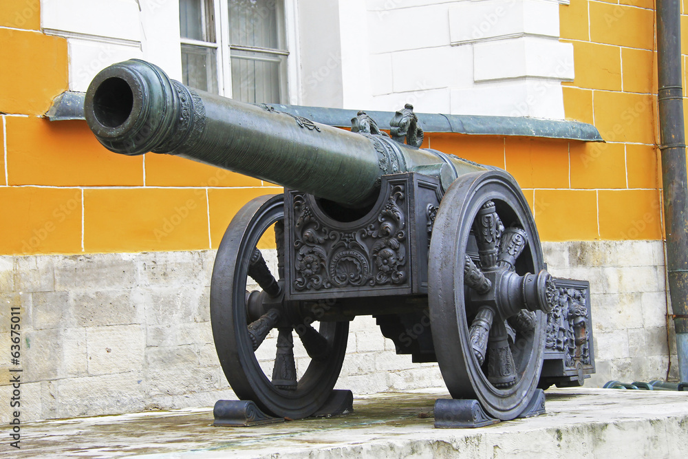 Ancient artillery Cannons In The Moscow Kremlin, Russia Ancient artillery Cannons In The Moscow Kremlin, Russia