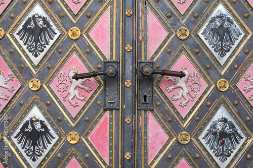 Part of door of the cathedral © Arkady Chubykin