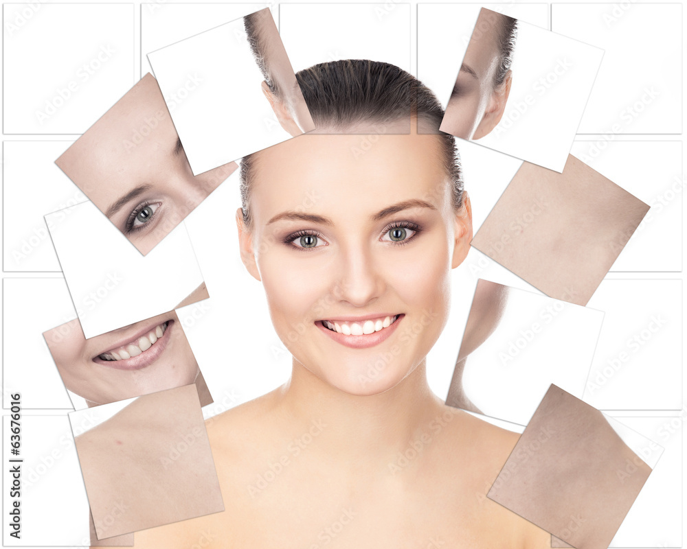 Fototapeta premium Close-up portrait of an attractive and happy girl