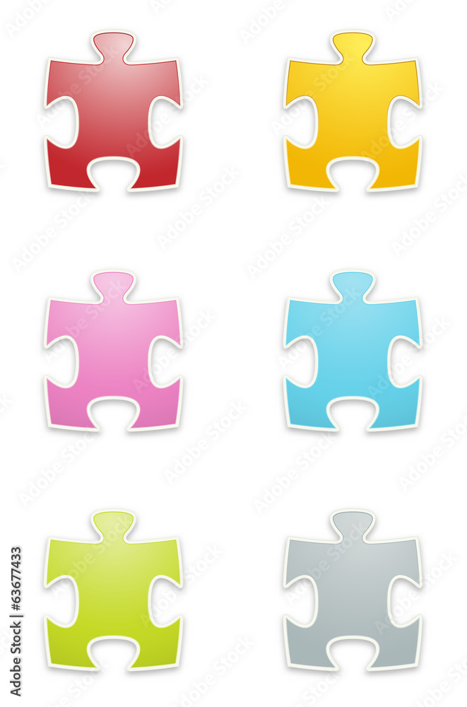 the set of puzzle graphic elements the set of puzzle graphic elements
