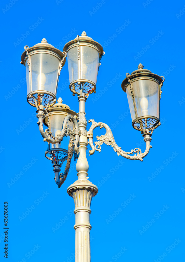 Beautiful lightpost in Kos island in Greece Beautiful lightpost in Kos island in Greece
