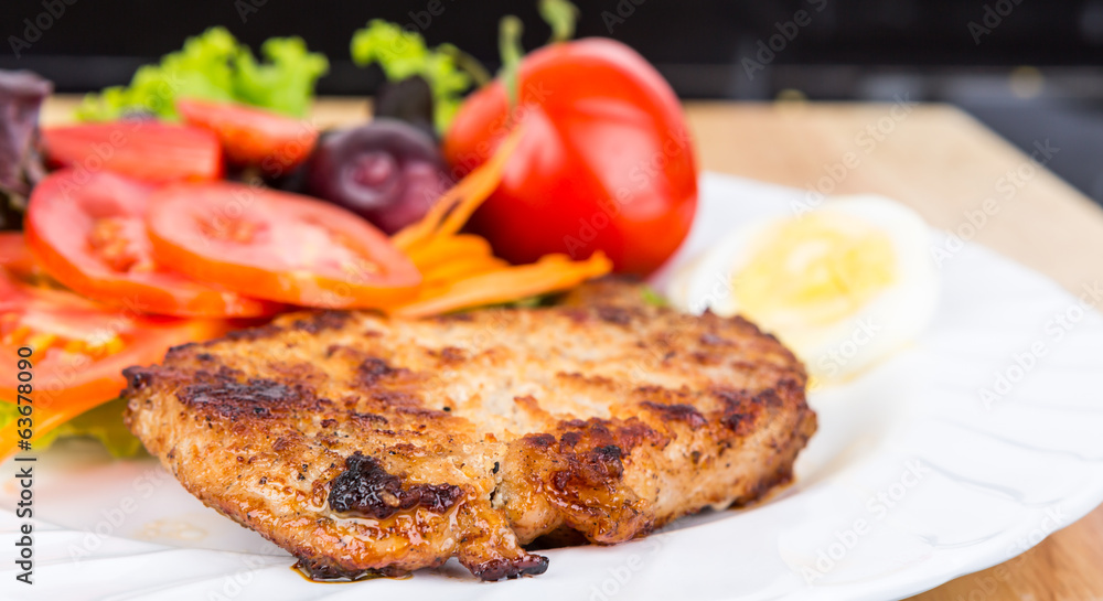 Grilled beef steak with salad Grilled beef steak with salad