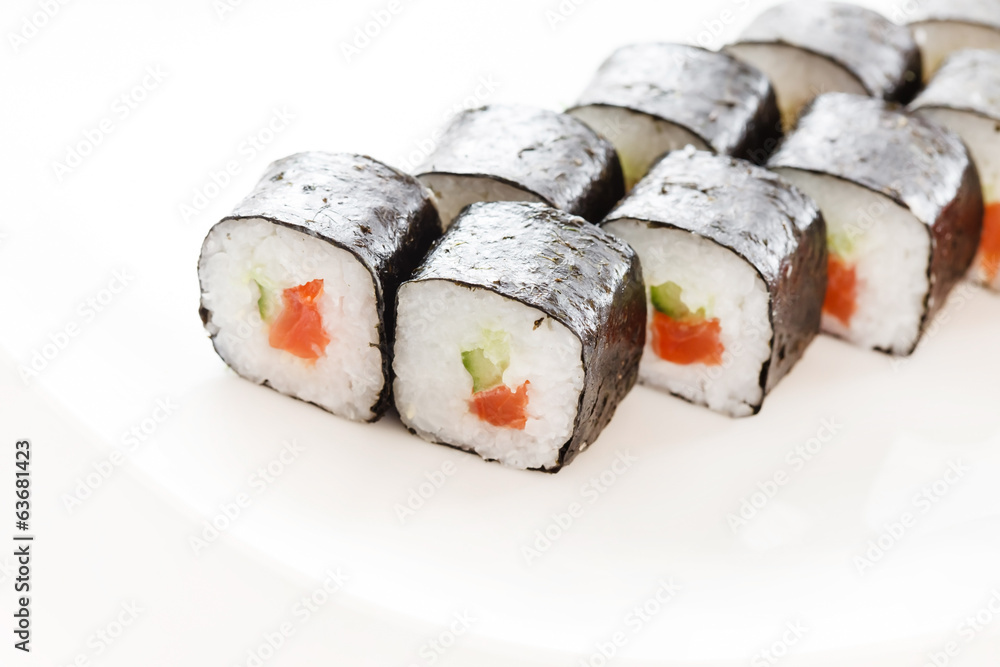 sushi on plate sushi on plate