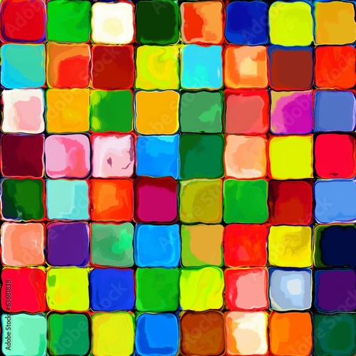 Abstract rainbow color tiles mozaic background